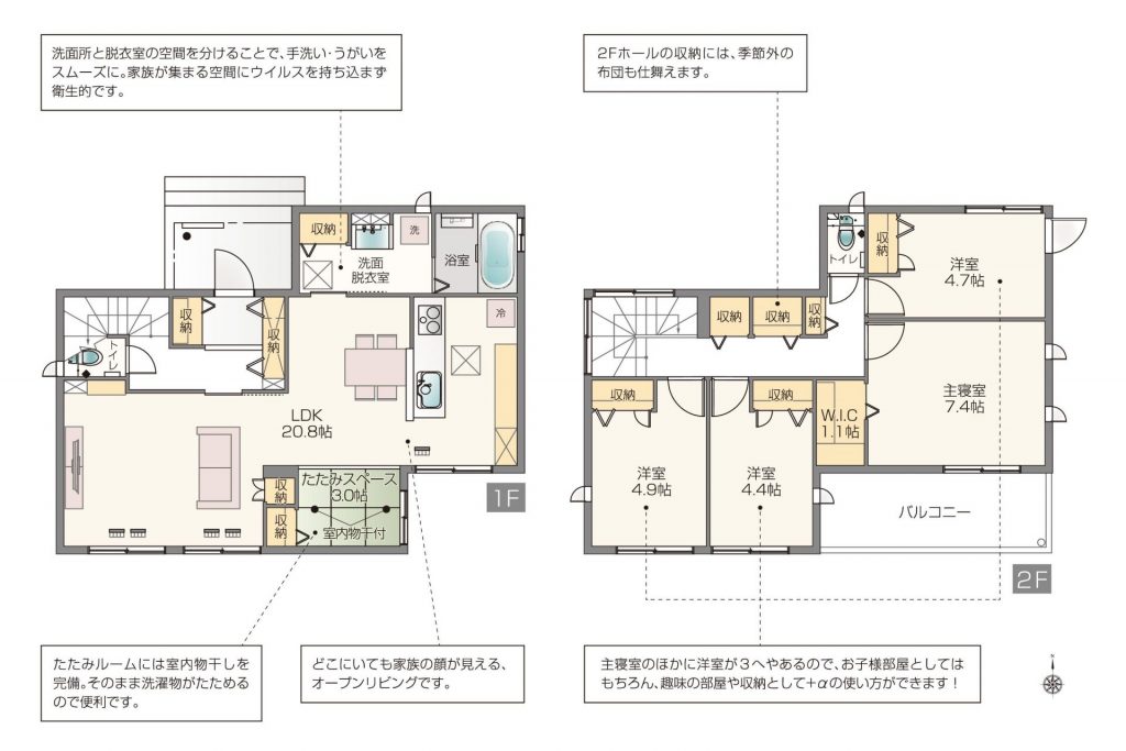 大泉吉田2の14号棟の間取り図
