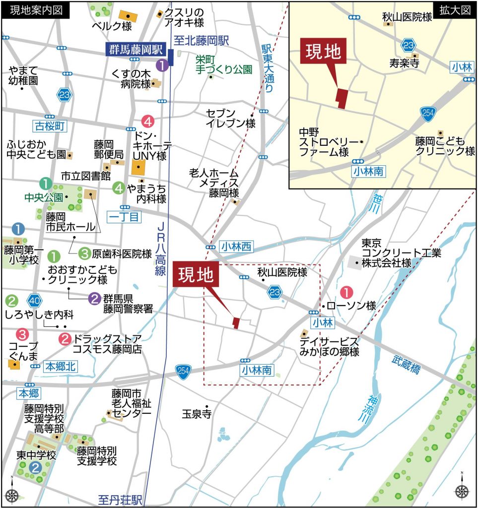 現地までの地図