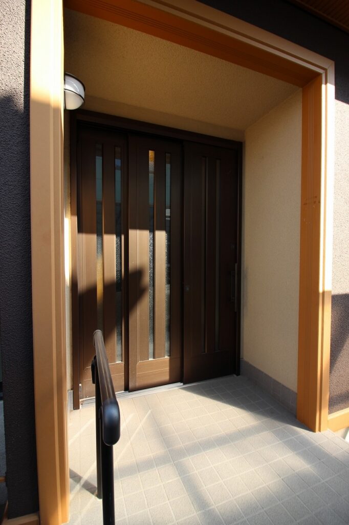 手すりがついた玄関